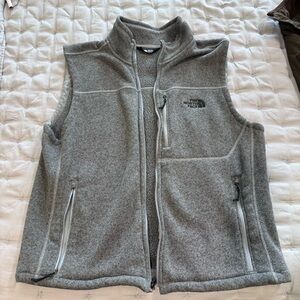 The North Face Heather Gray Fleece Vest
